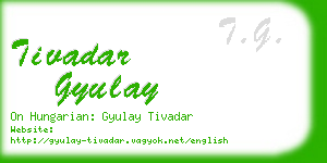 tivadar gyulay business card